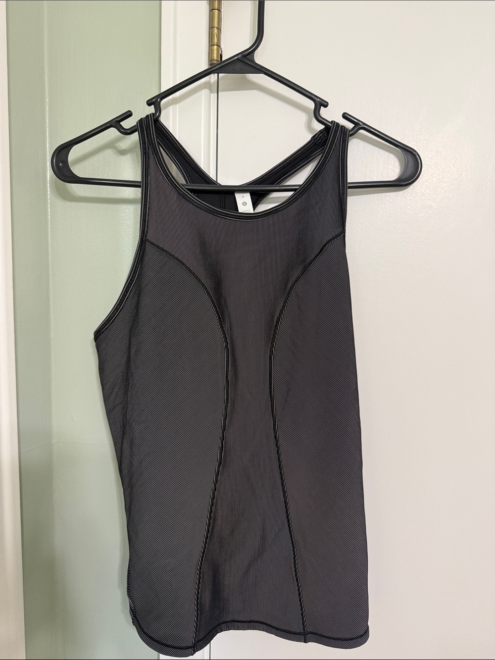 lululemon athletica Black Pinstripe Racerback Tank